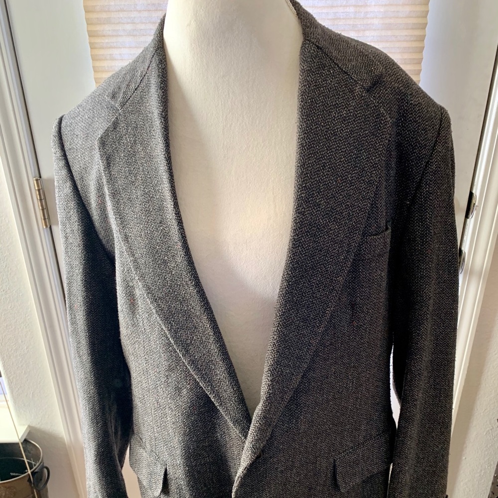 Mens Haggar Sports Coat Brown Wool Poly Blend